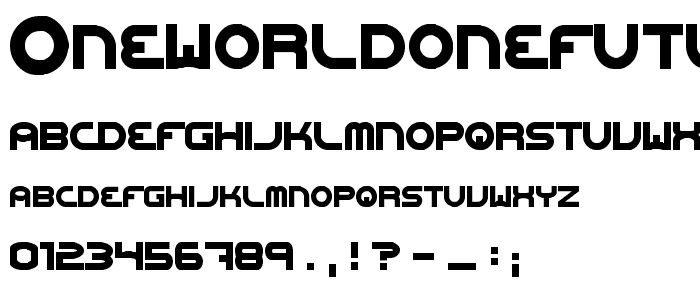 Oneworldonefuture ExtraBold font
